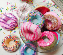 Load image into Gallery viewer, Feeling Smitten Donut Worry Be Happy Bath Bombs