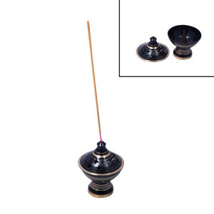 Incense Charcoal/Stick/Cone Burner Black