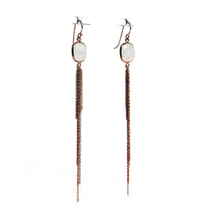 Aurora Rose Gold Moonstone Earring