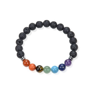 Chakra Stretch Lava Bracelet