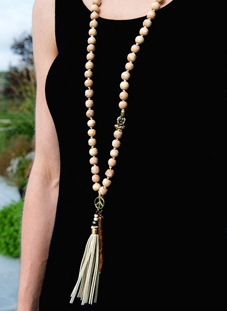 Tooth & Tassel Mala Necklace