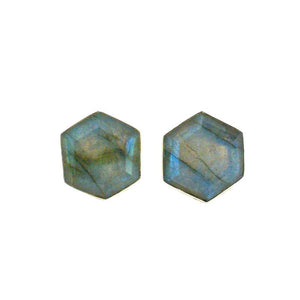 Honey Bee Labradorite Studs