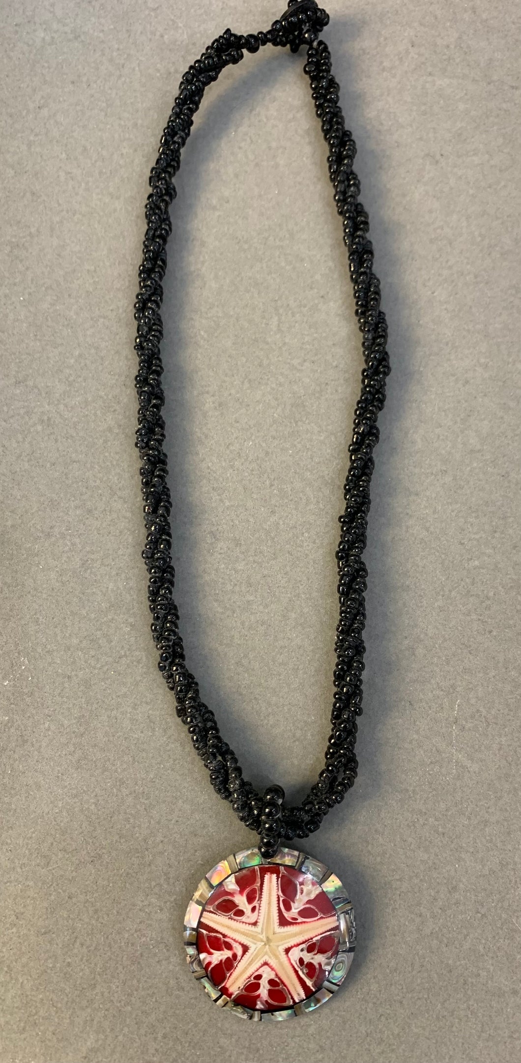 Handmade Onyx and Starfish Necklace