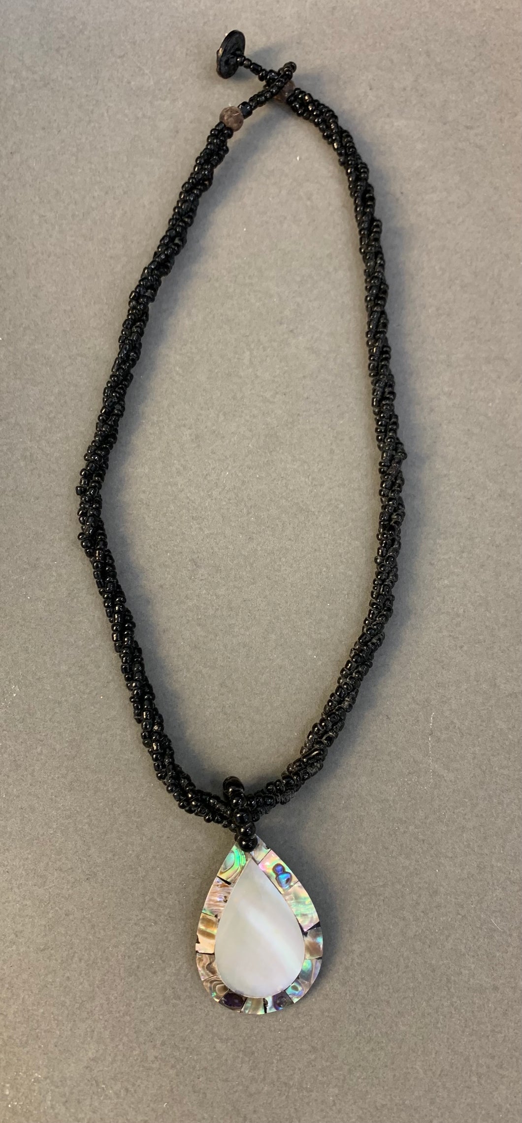 Handmade Onyx and Mother of Pearl Necklace