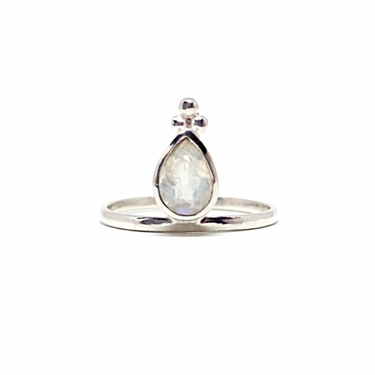 Mandvi Silver Moonstone Ring