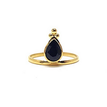 Load image into Gallery viewer, Mandvi Gold Plated Onyx Ring

