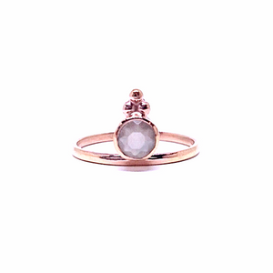 Naliya Rose Gold Gray Moonstone Ring