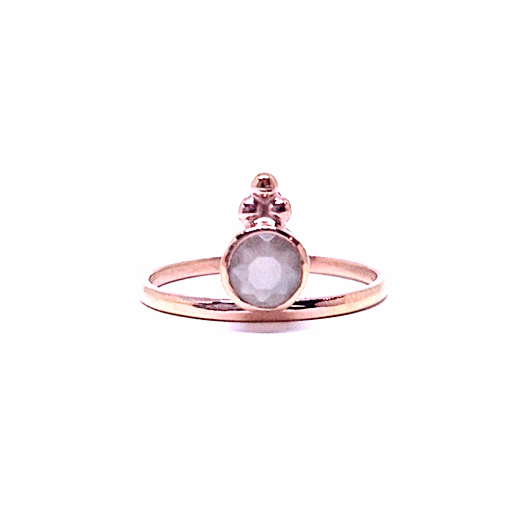 Naliya Rose Gold Gray Moonstone Ring