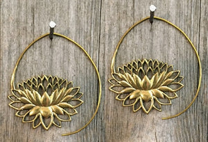 Lotus on the Water Earring
