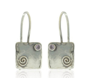 Amethyst Drop Earring