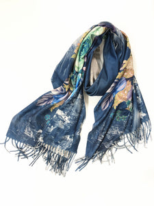 Floral Graphic Print Scarf