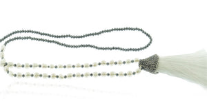 Hematite and Freshwater Pearl Necklace