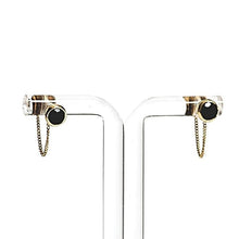 Load image into Gallery viewer, Una Gold Plated Onyx Earrings
