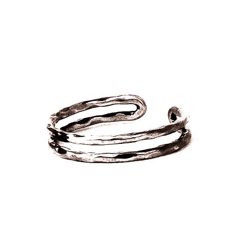 Double Band Midi Ring Silver