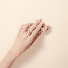 Load image into Gallery viewer, Naliya Rose Gold Gray Moonstone Ring
