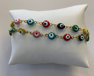 Eva Evil Eye Wrap Bracelet or Necklace