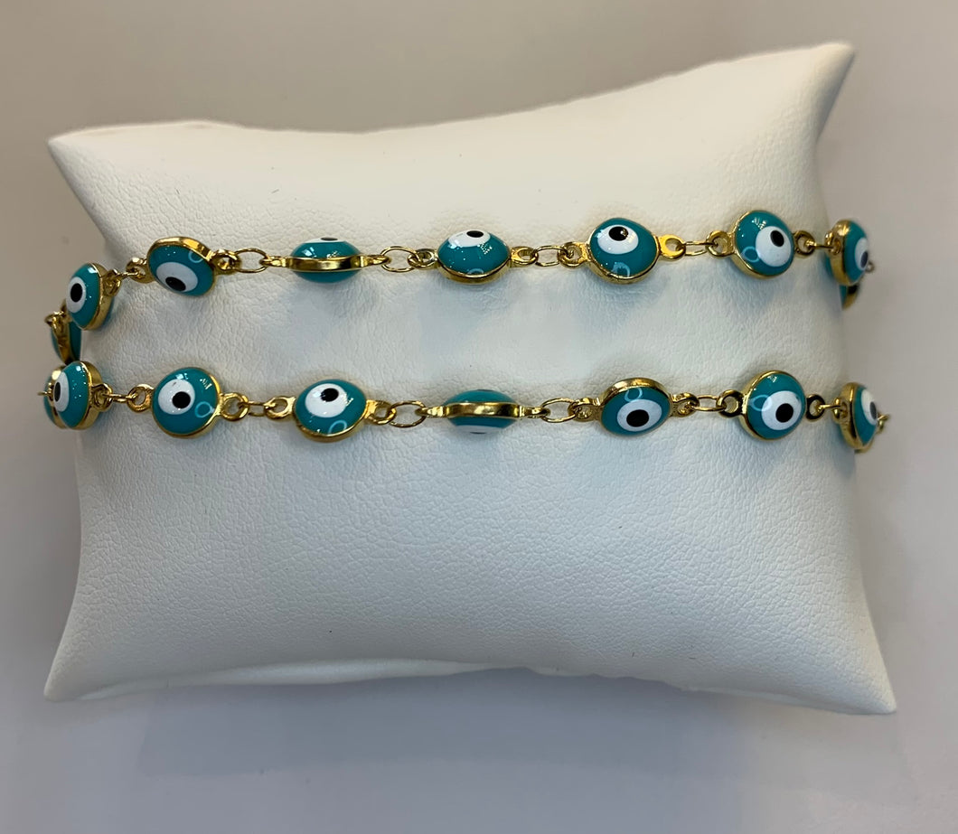 Evil Eye Chain Link Bracelet